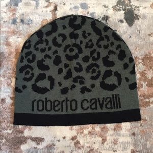 Roberto Cavalli Printed Wool Blend Beanie